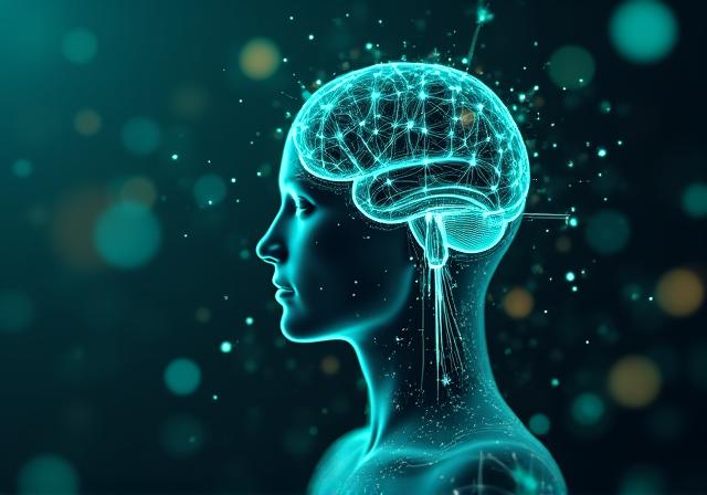 責任あるAIをイメージしたデジタル抽象画